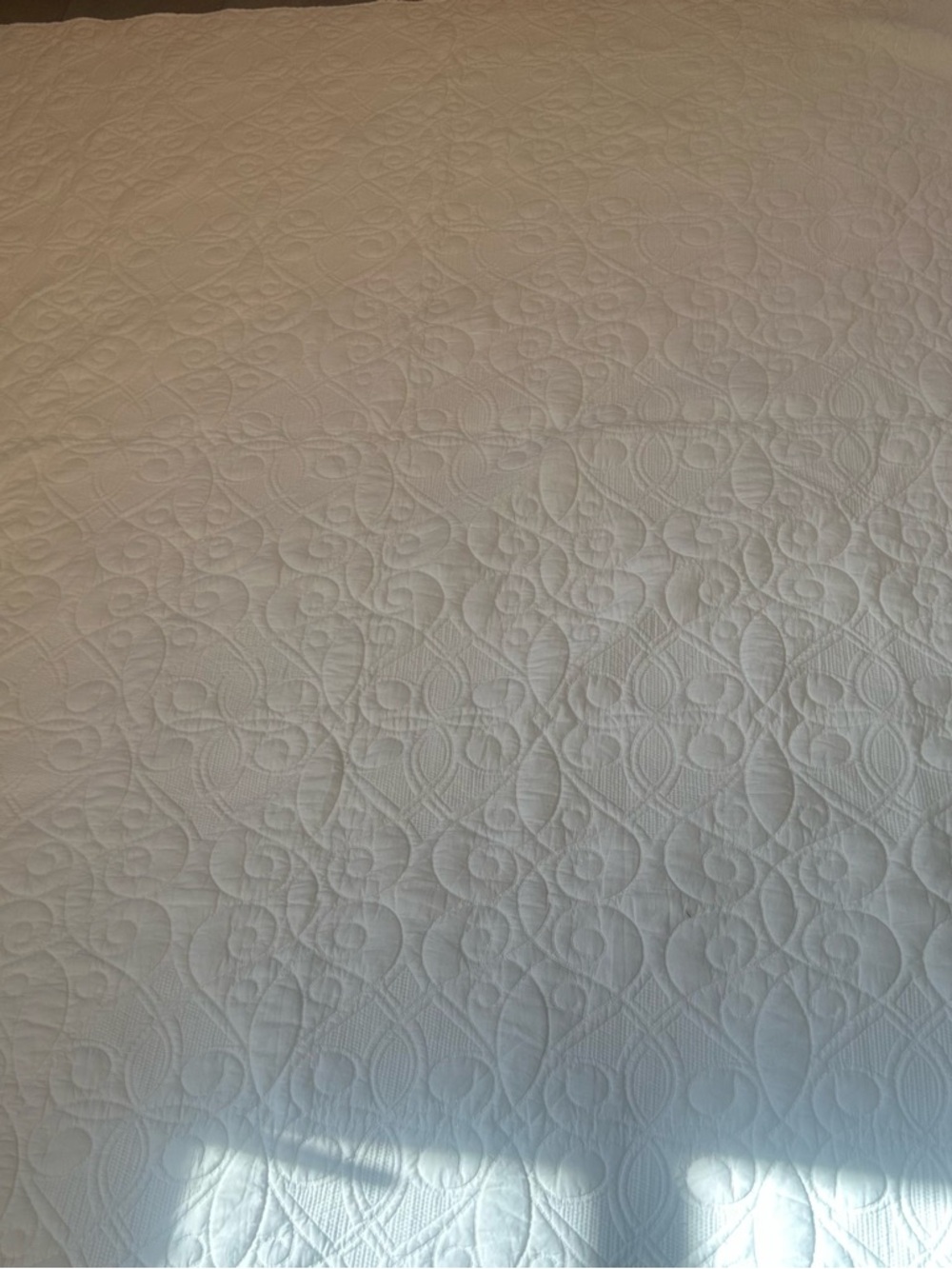 Pottery Barn White Quilted Coverlet Cotton White King Cottage Core Farmhouse